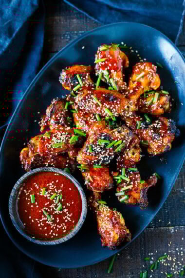 The easiest sticky chicken wings, oven-baked in a flavorful Asian marinade - crispy, tender, and lighter than fried. Gluten-Free.
