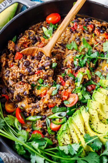 rice and black beans skillet dinner