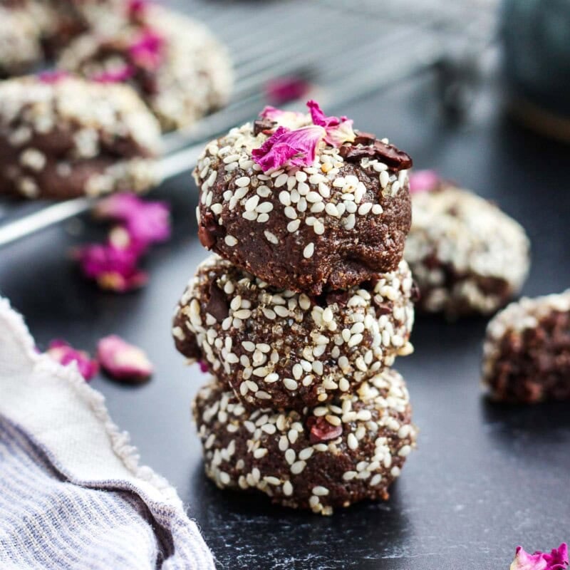chocolate tahini cookies
