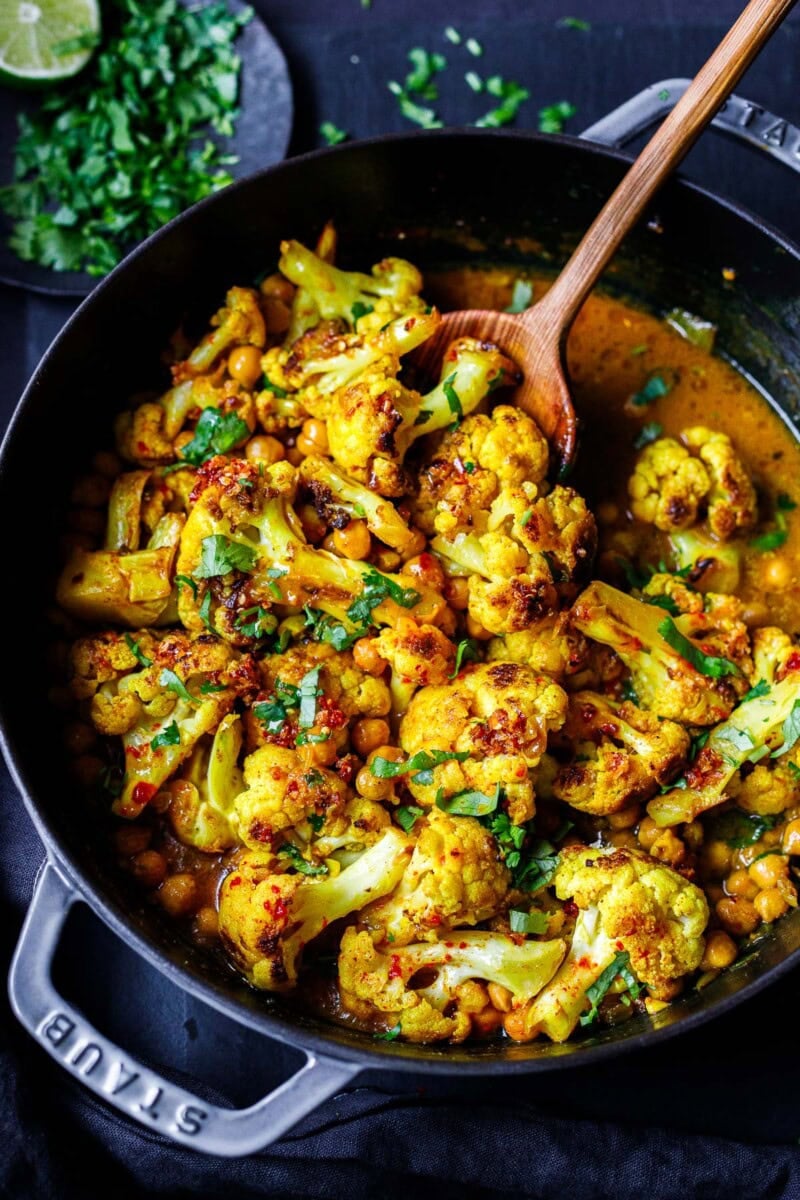 Turmeric Coconut Cauliflower Curry Recipe | Feasting At Home