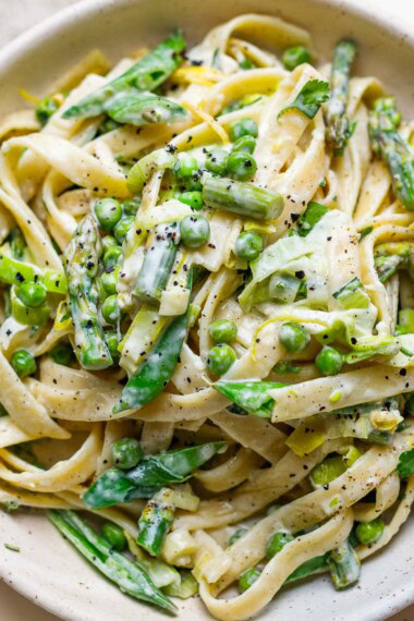 easy creamy pasta primavera