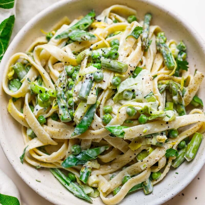 easy creamy pasta primavera