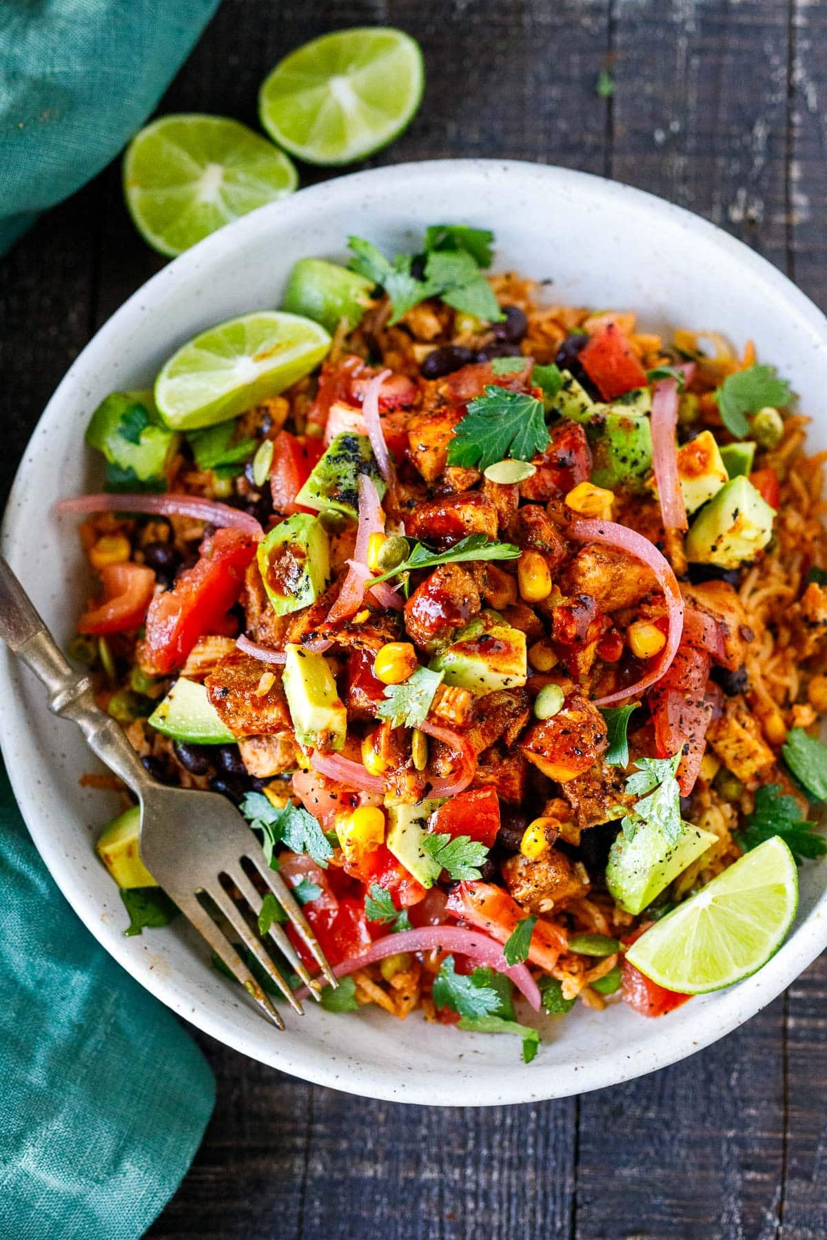chipotle chicken burrito bowl. 