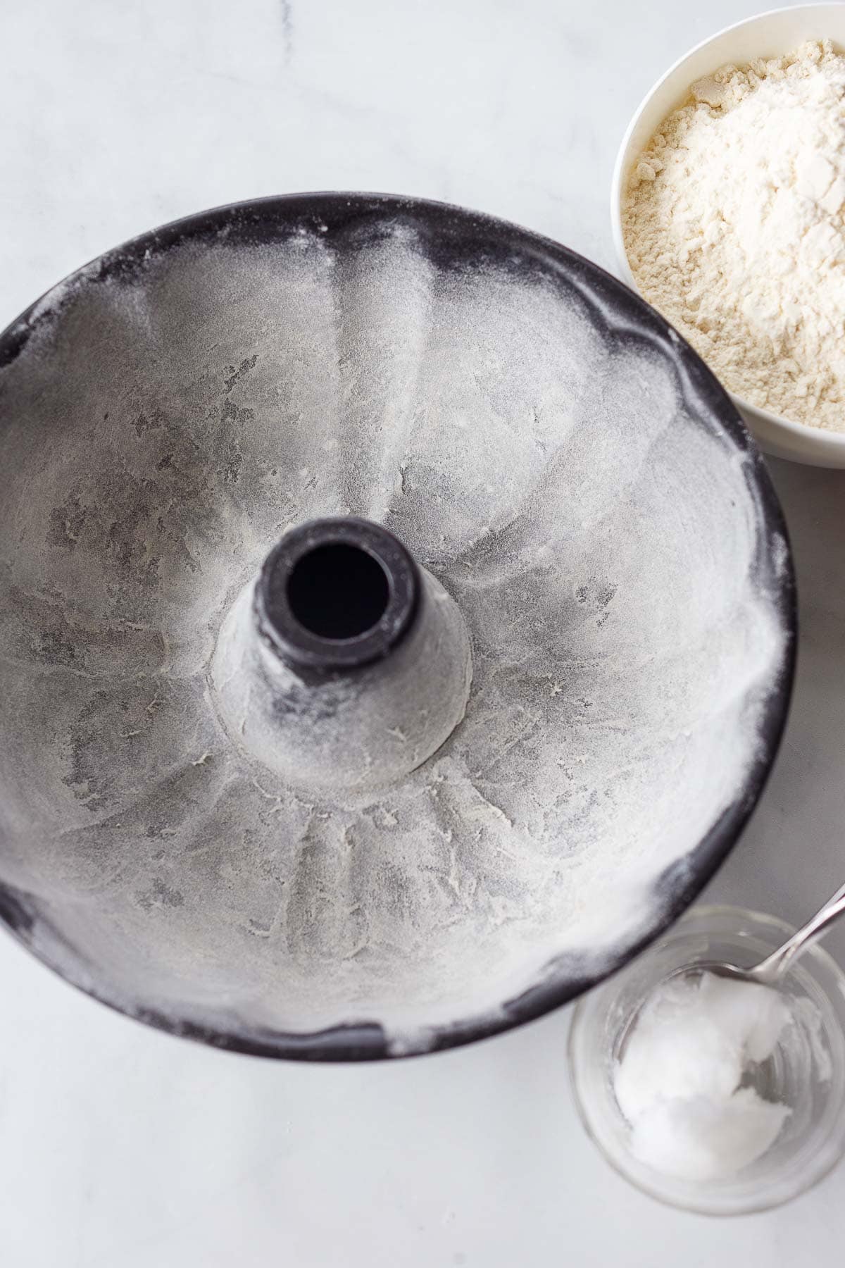 bundt cake pan greased and floured.