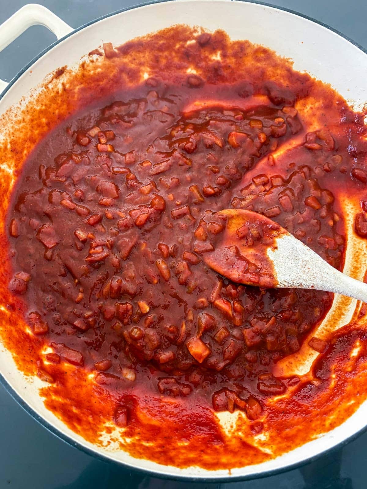 Flavorful sauce for the beans.