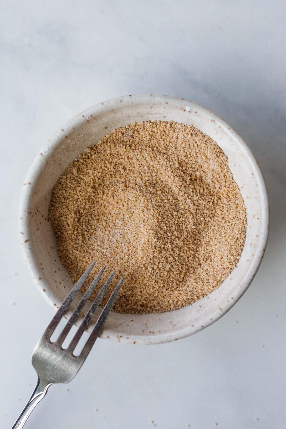 small bowl with sugar and cornstarch.