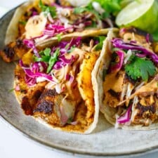 Mahi Mahi Tacos with Grilled Pineapple and Chipotle Mayo