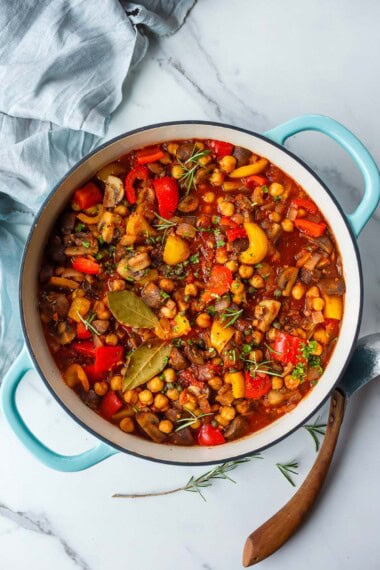 vegetarian chickpea cacciatore recipe