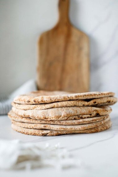 Easy homemade pita bread- a simple step by step recipe that turns out perfect every time!