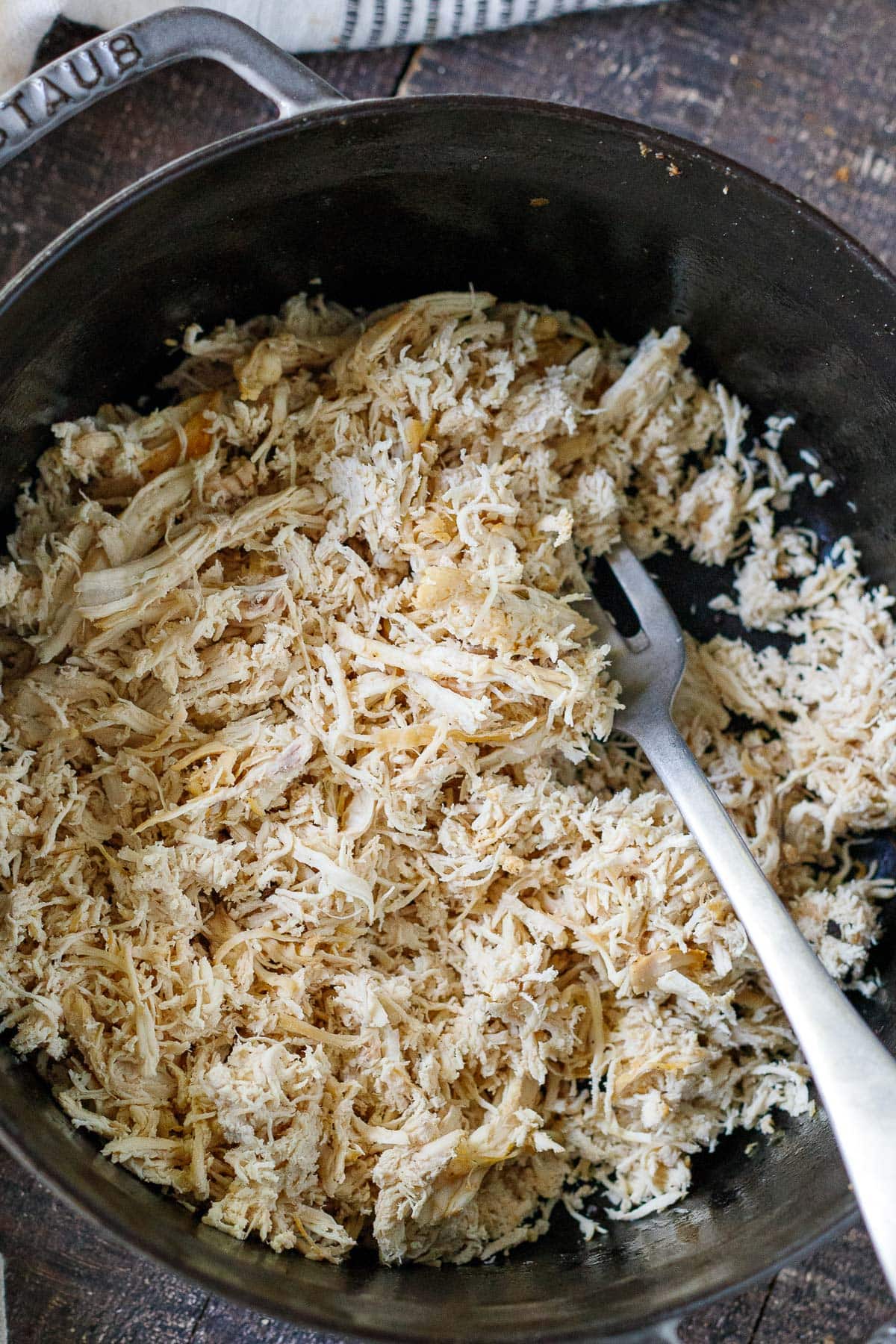 homemade shredded chicken.
