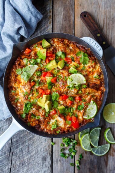 Chicken Enchilada Skillet (Easy One-Pan Dinner)